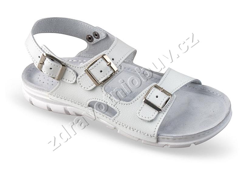 MJ 3015 013-P53 bílá kůže sandál
