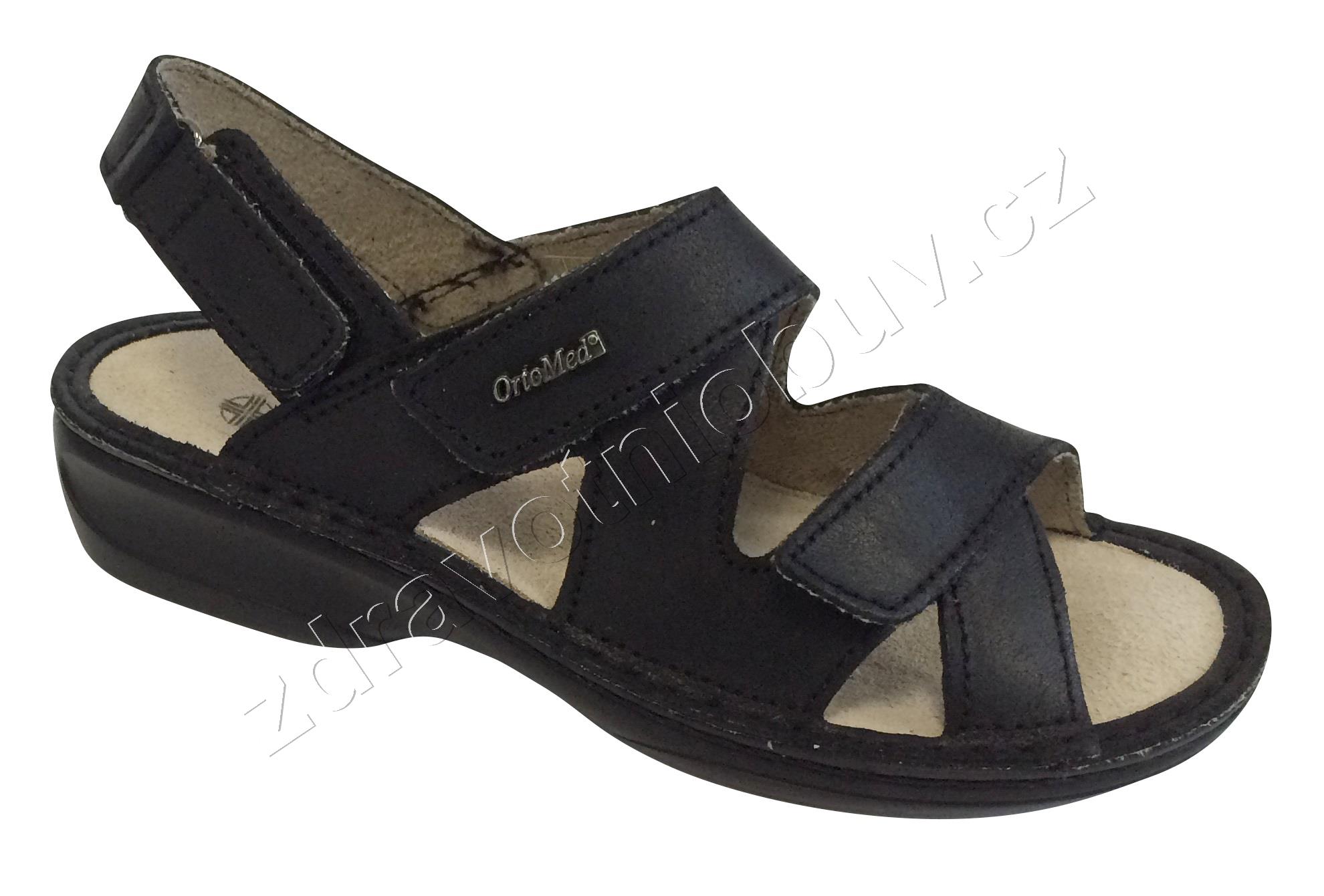 MJ 3705 012-P86 sandály černé suchý zip