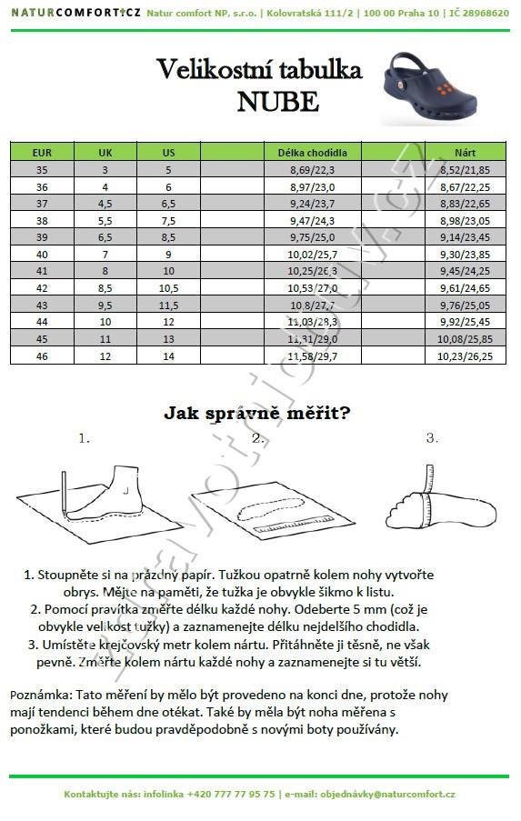Velikostní tabulka