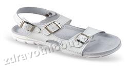 MJ 3015 013-P53 bílá kůže sandál